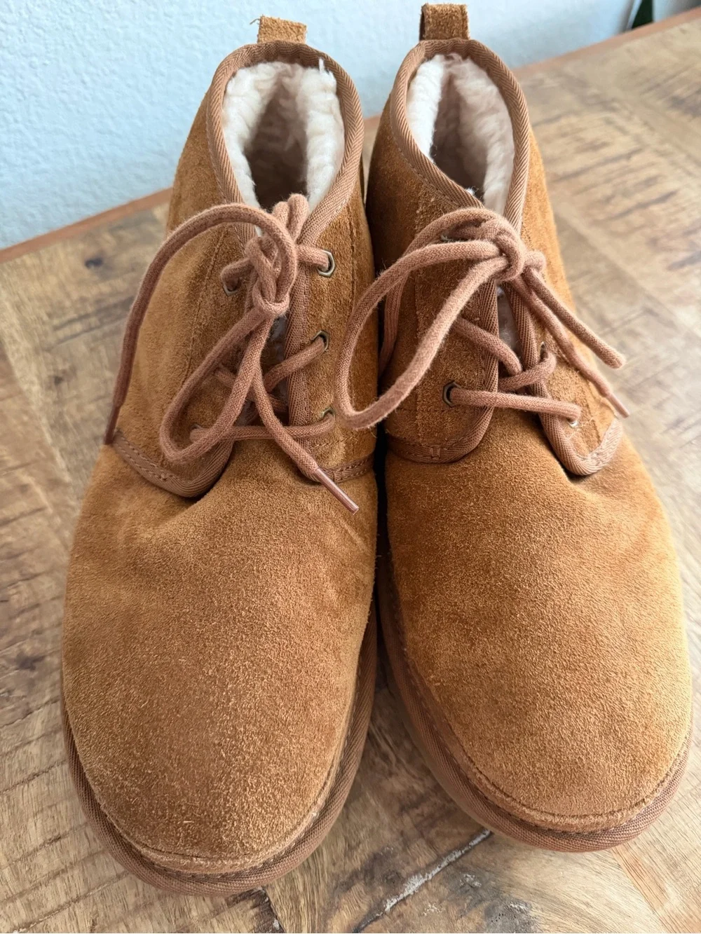 UGG Neumel Chestnut Suede Shearling Lined Chukka Boots Men’s Size 12
